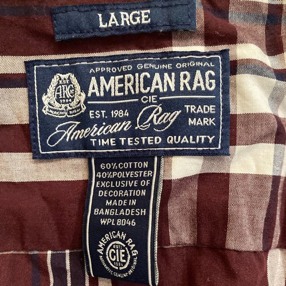 American Rag CIE Large Snap Up Casual Long Sleeve Shirt - Picture 3 of 3